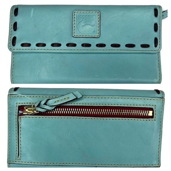 Dooney and Bourke DB AQUA Florentine Wallet - Picture 1 of 5